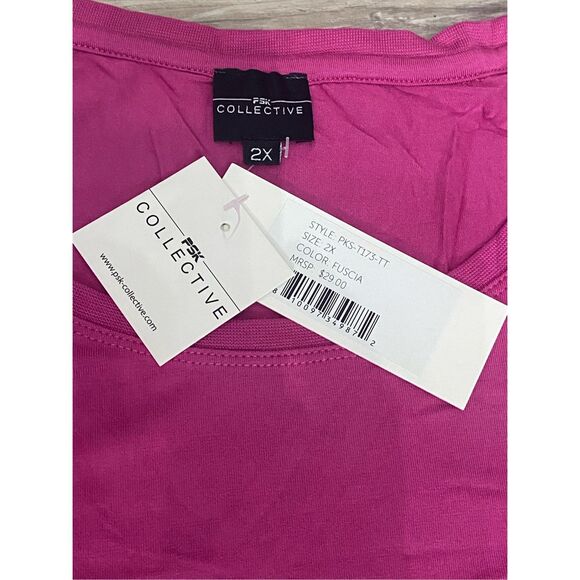 PSK Collective Pink & Blue Workout Athletic Shirts Set Of 2 Women’s Sz 2X - Picture 5 of 6